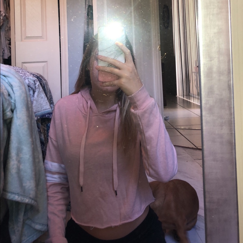 pink crop jacket